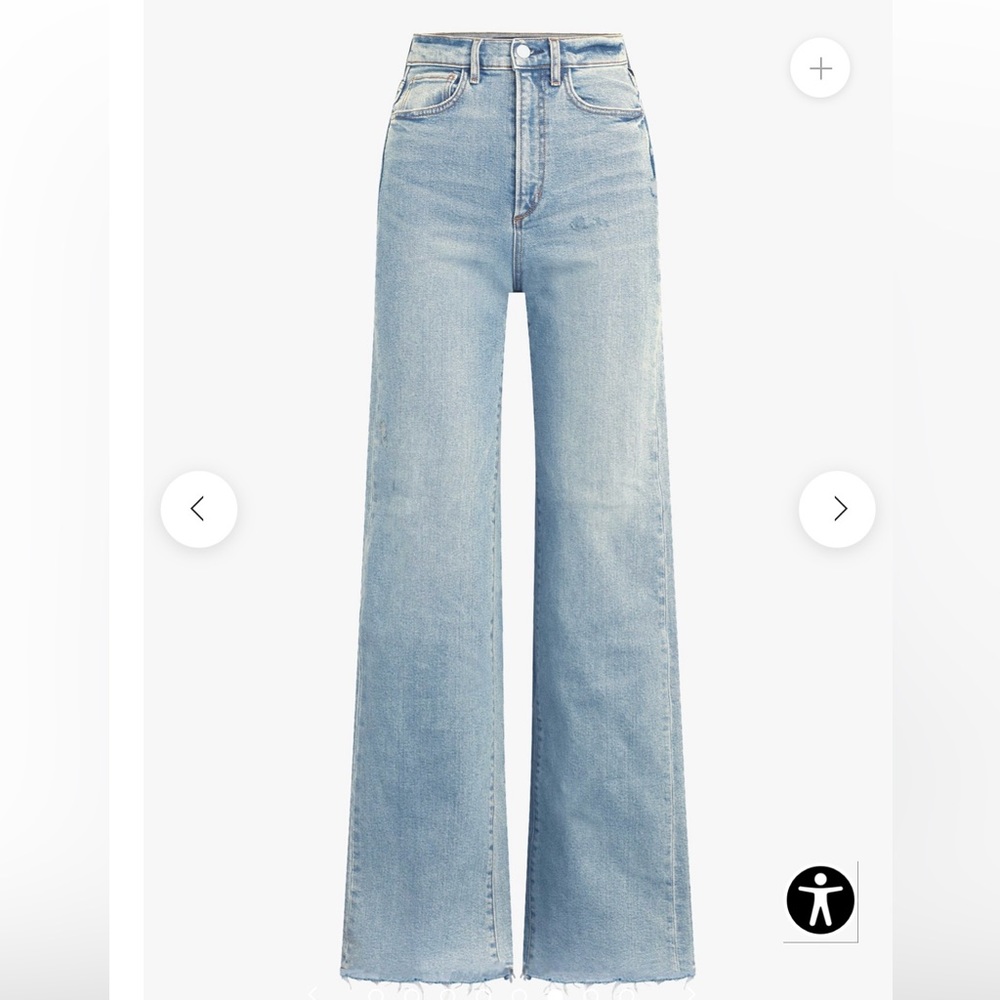NWT Joe’s Jeans HIGH RISE WIDE LEG - VINTAGE STRETCH - RAW HEM - SERENE - sz 28